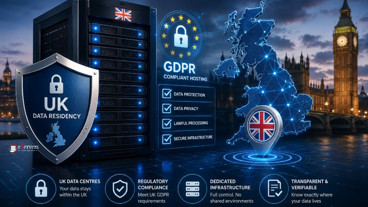 GDPR and UK Data Residency Server Location Compliance by eServers